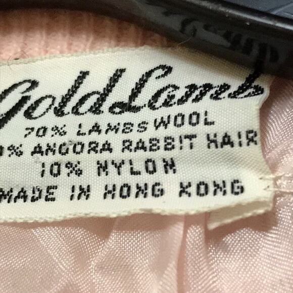 Vintage Gold Lamb Pink Embellished Cardigan Sweater. M - Picture 2 of 7